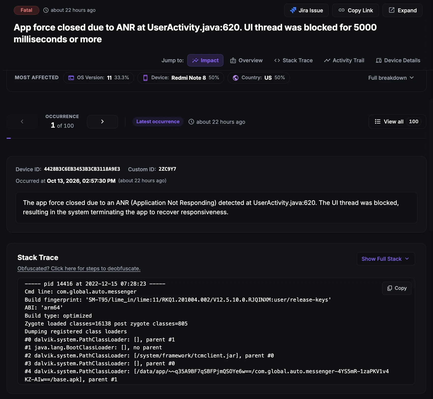 ANR in Android Applications